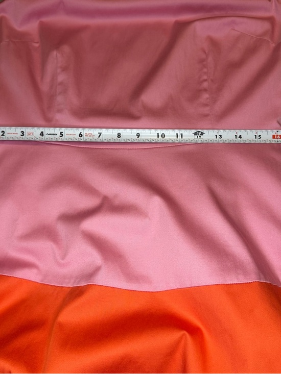 Isaac Mizrahi Pink, Orange & Dark Pink Colorblock Sleeveless Fit-and-Flare Dress - Picture 12 of 13